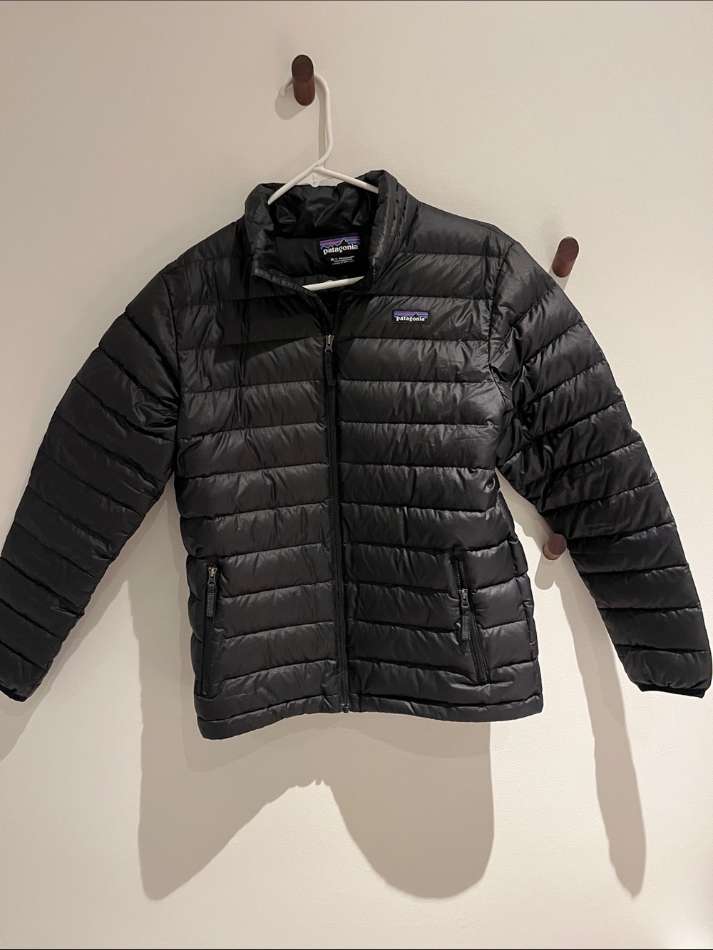 Patagonia Kids Black Down Puffer Jacket Unisex XL 14